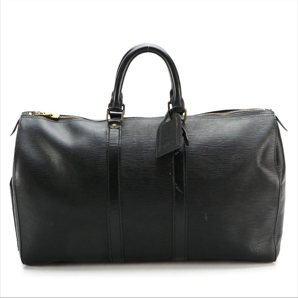 Louis Vuitton Keepall 45 Duffel Black Epi leather